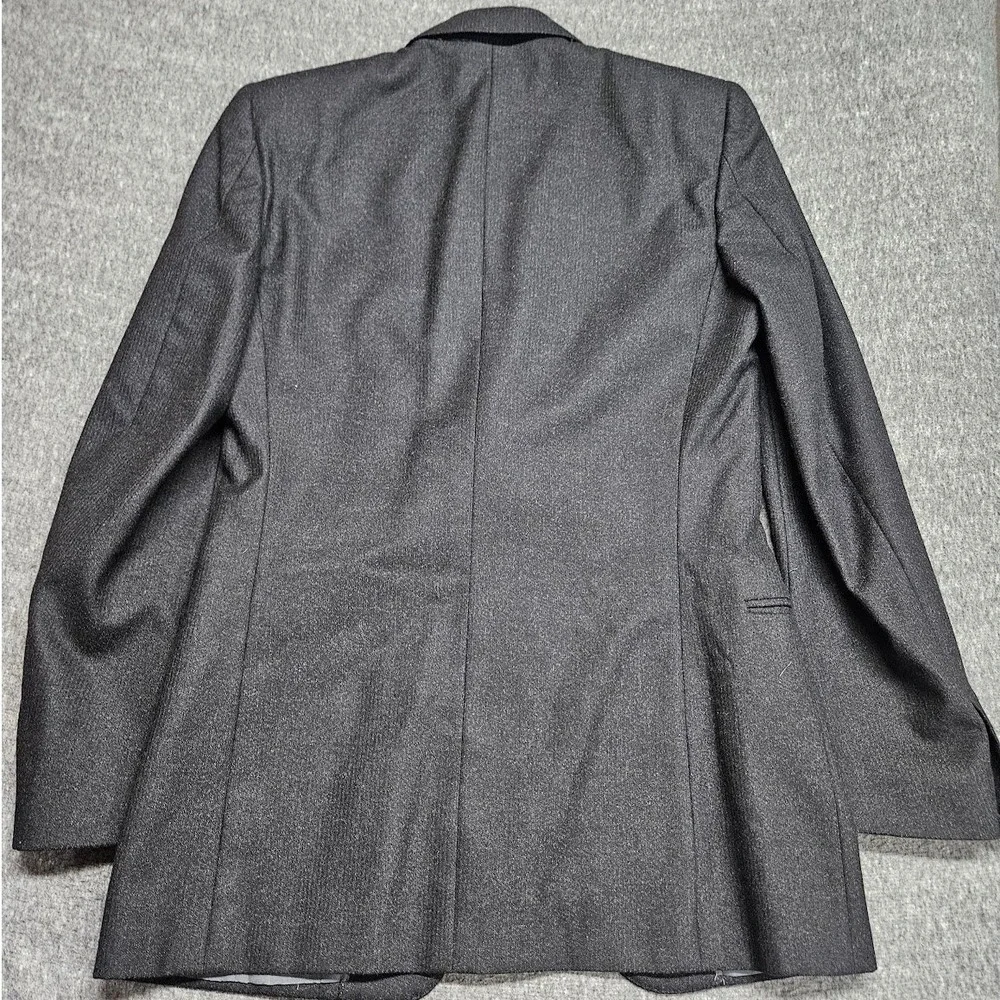 Corneliani Blazer Vest Mens 36 Charcoal Grey Wool 2 Piece Set Made in Italy